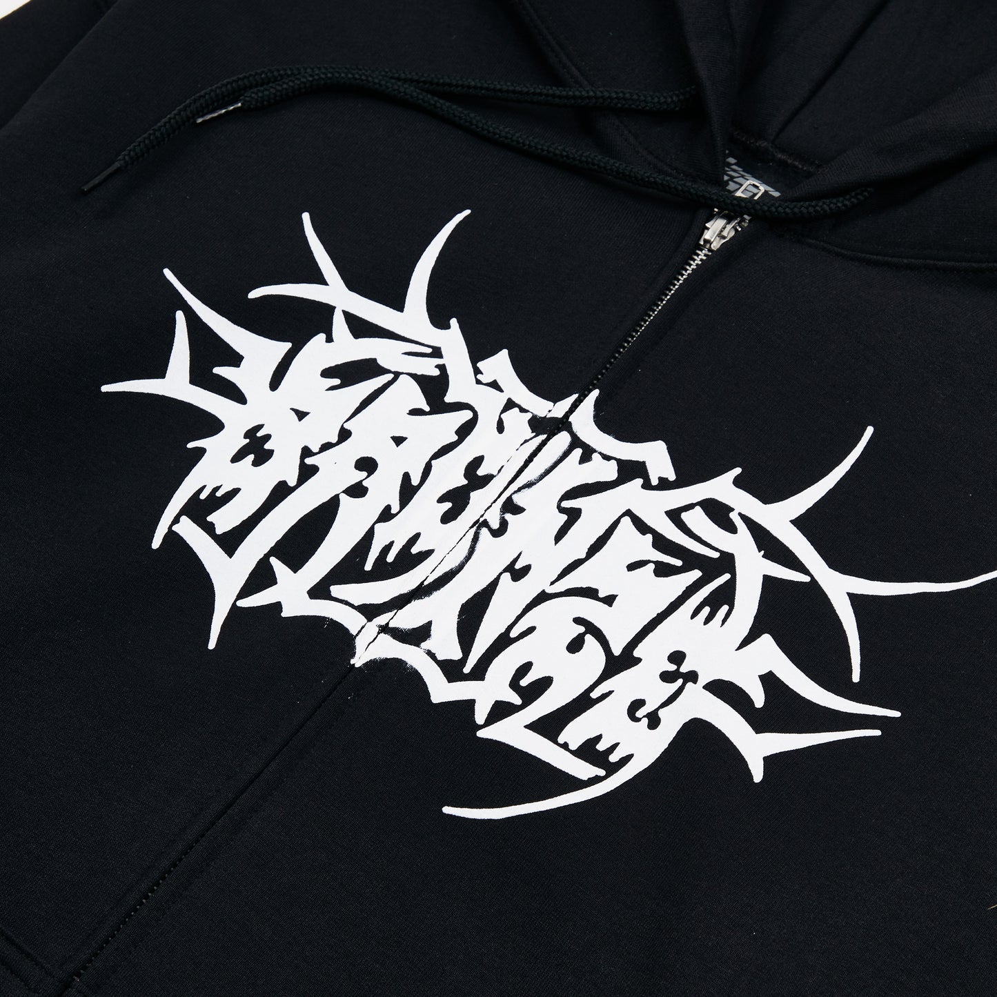 TRIBAL ZIP HOODY BLACK