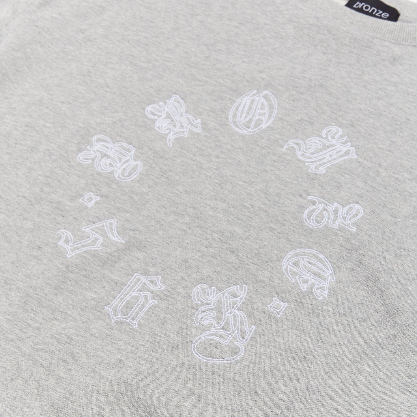 OLD E CIRCLE CREWNECK HEATHER GREY