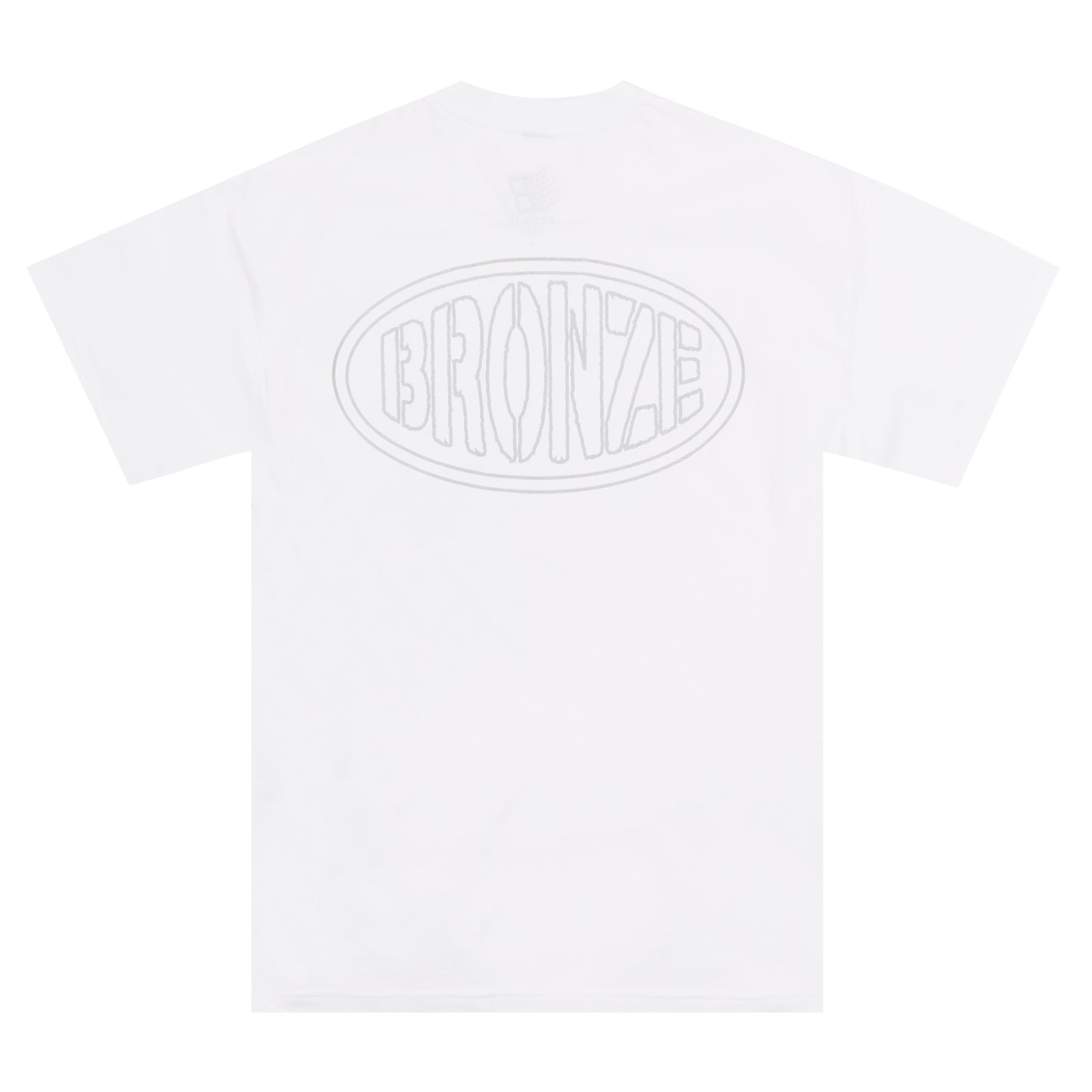 REFLECTIVE OVAL POCKET TEE WHITE