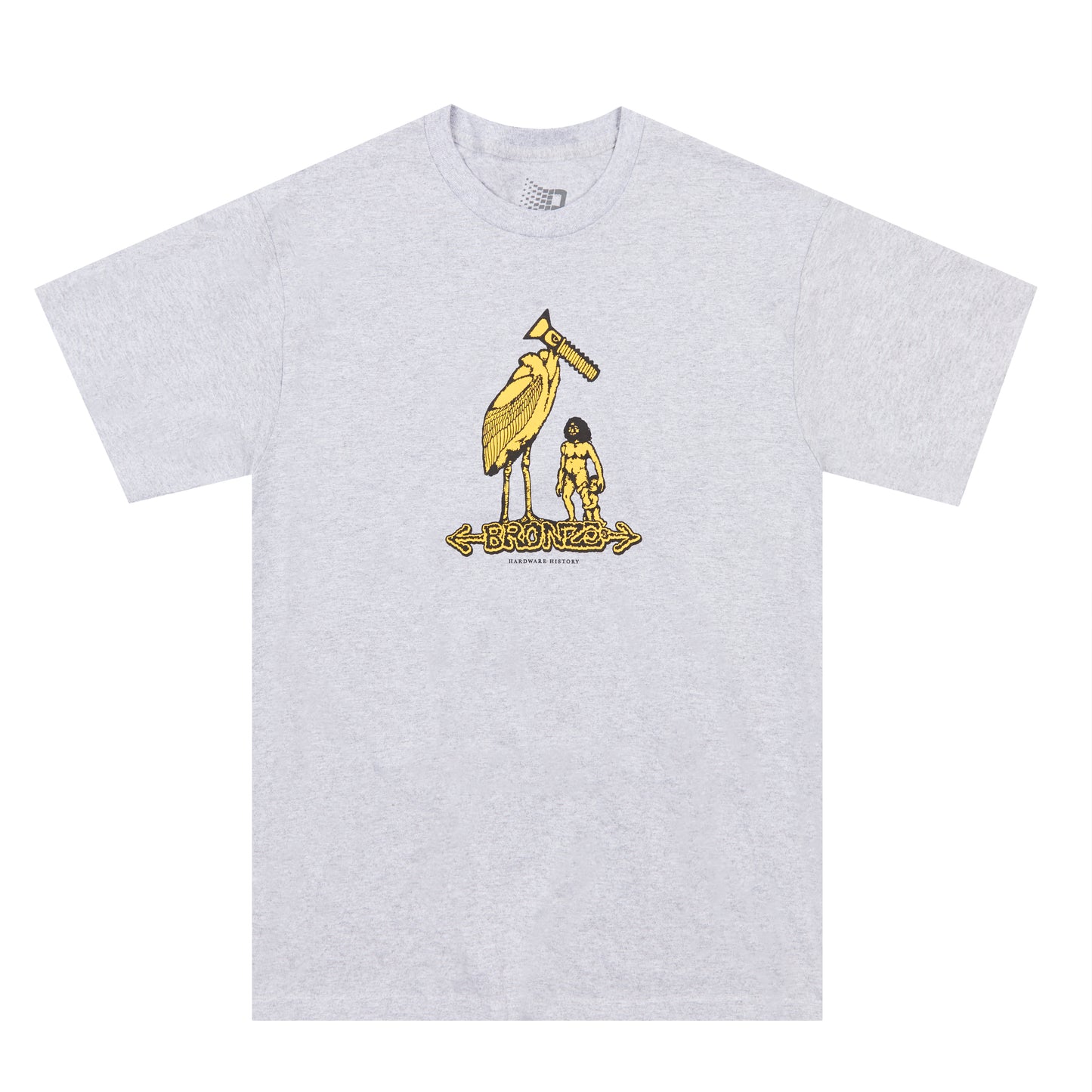 HARDWARE HISTORY TEE HEATHER GREY