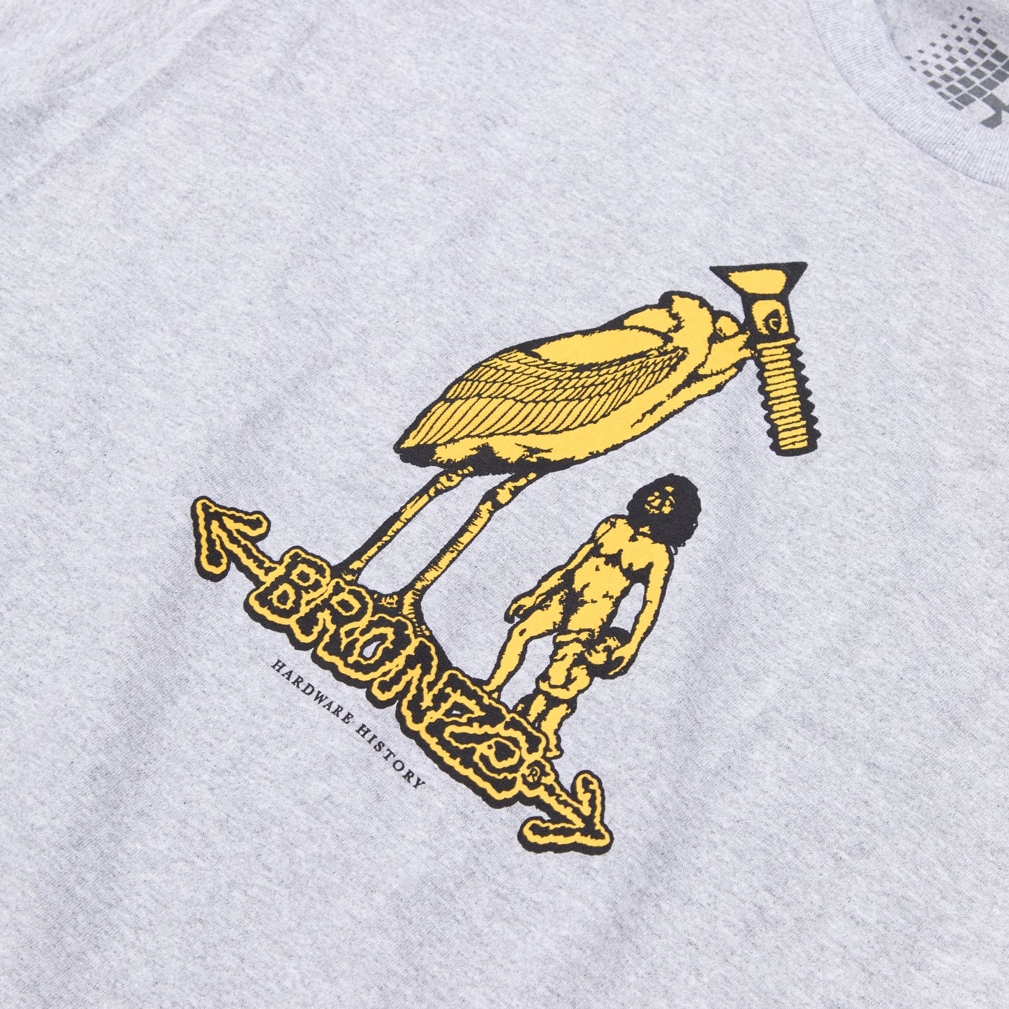 HARDWARE HISTORY TEE HEATHER GREY