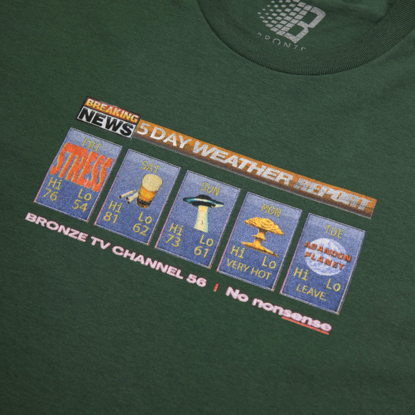WEATHER TEE FOREST GREEN