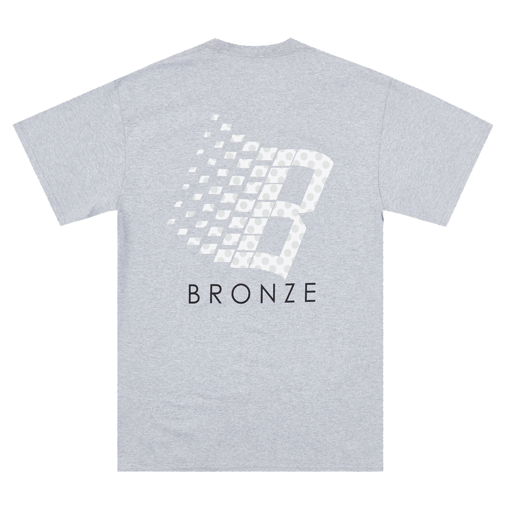POLKA DOT LOGO TEE HEATHER GREY