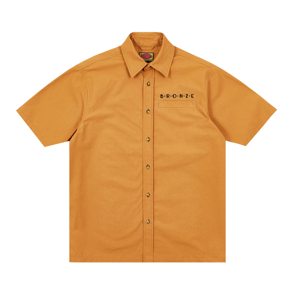 RIPSTOP BUTTON UP BROWN