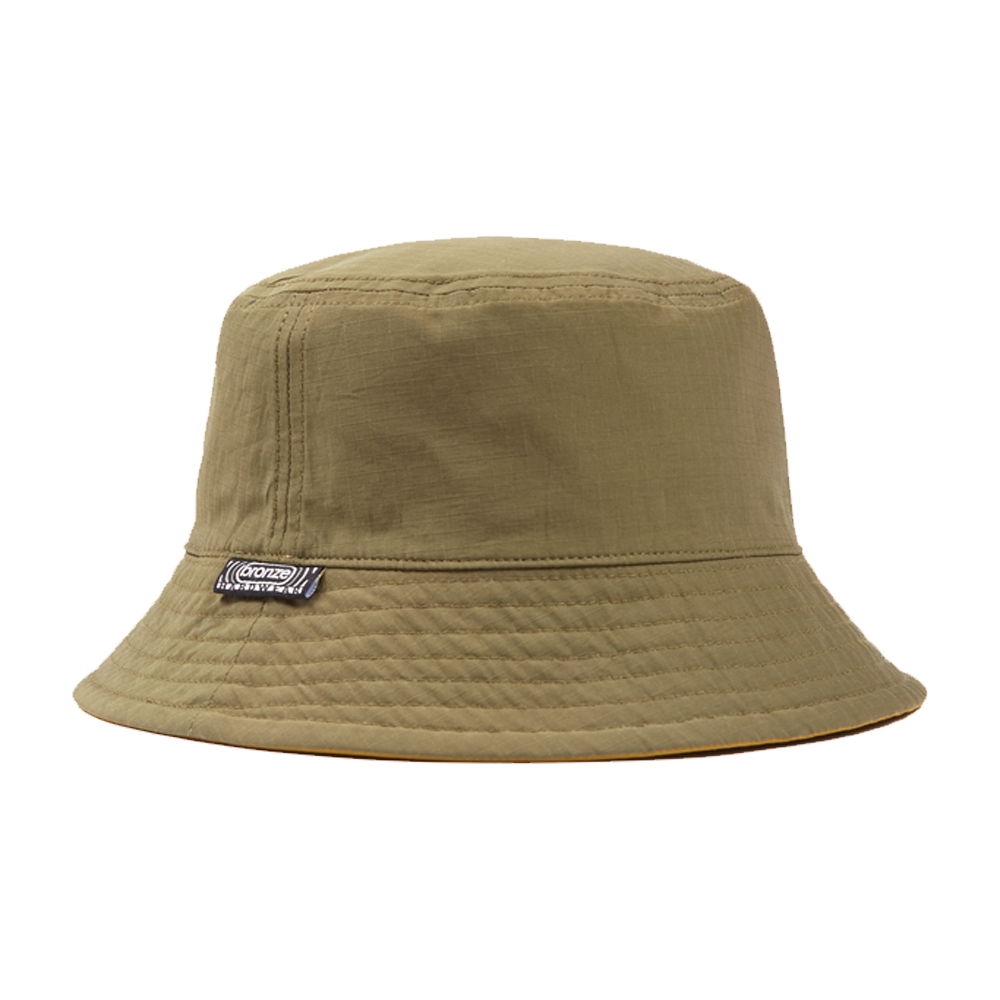 REVERSIBLE BUCKET HAT OLIVE/MUSTARD