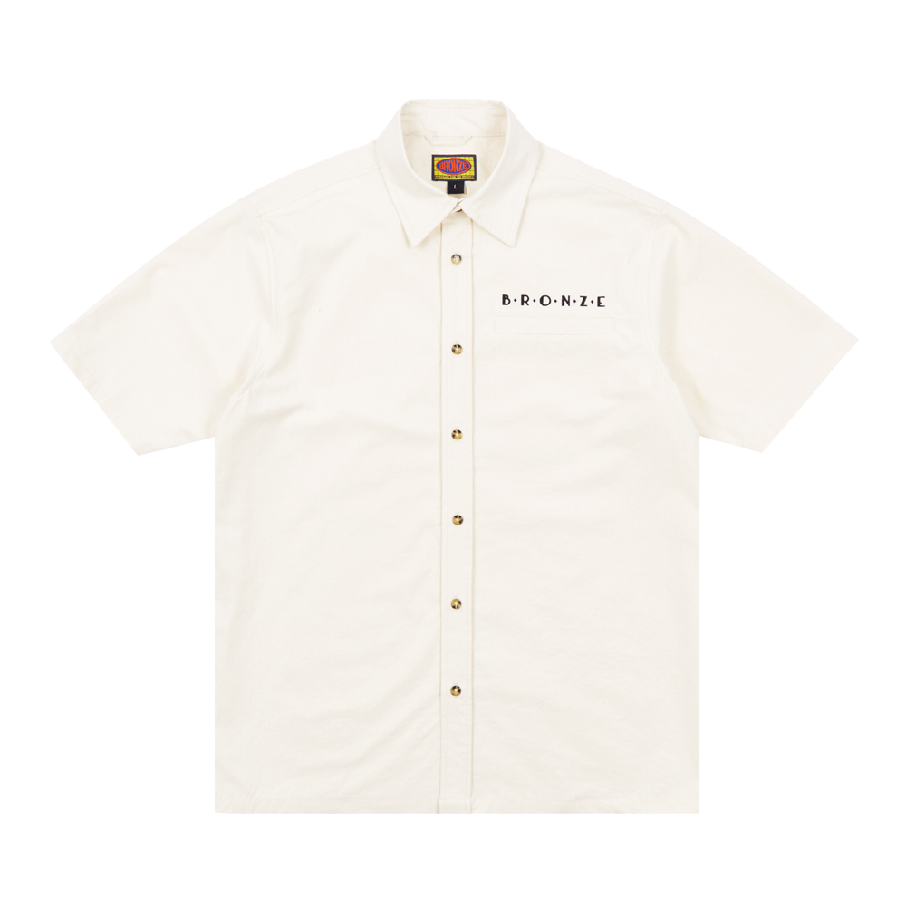 RIPSTOP BUTTON UP IVORY