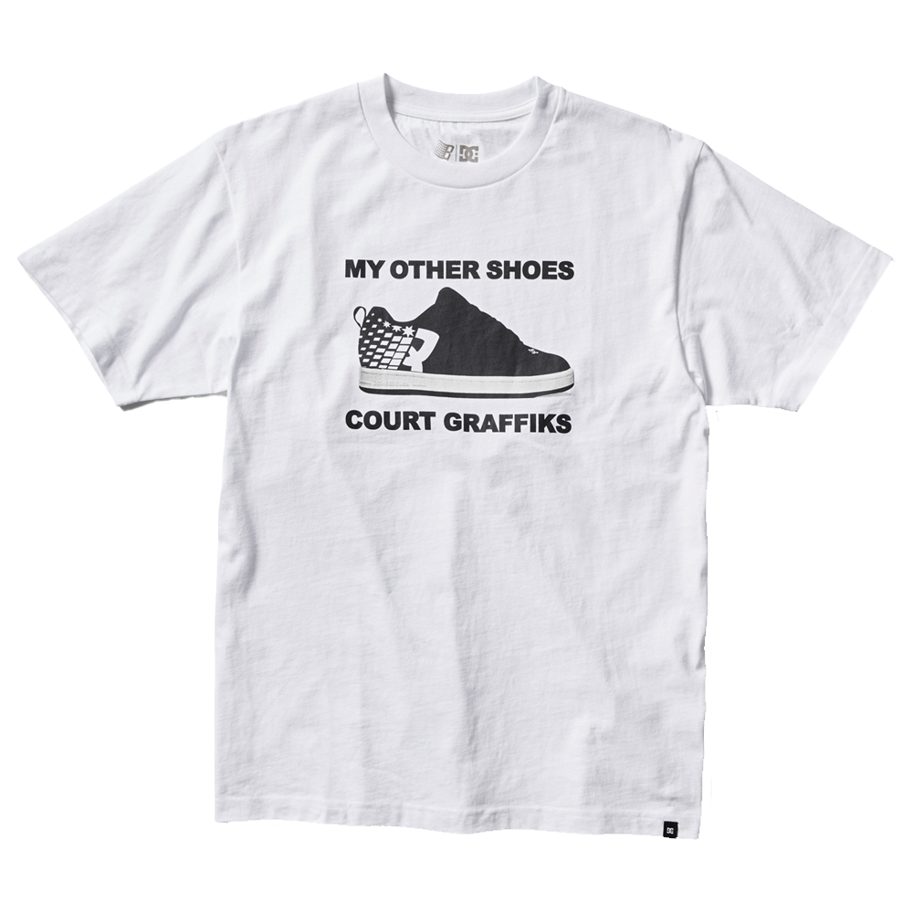 DC SHOES X BRONZE56K COURT GRAFFIK TEE WHITE