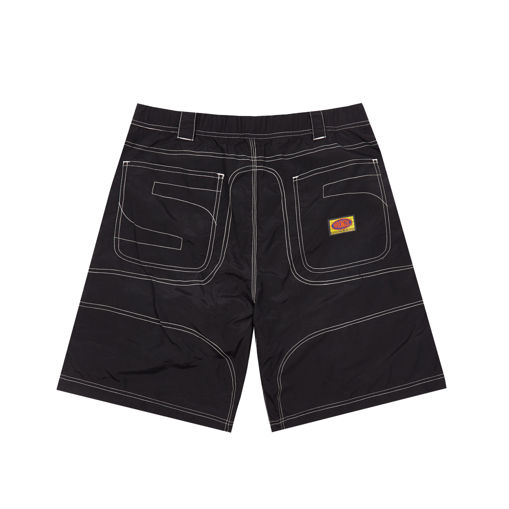 DOUBLE KNEE SHORTS BLACK