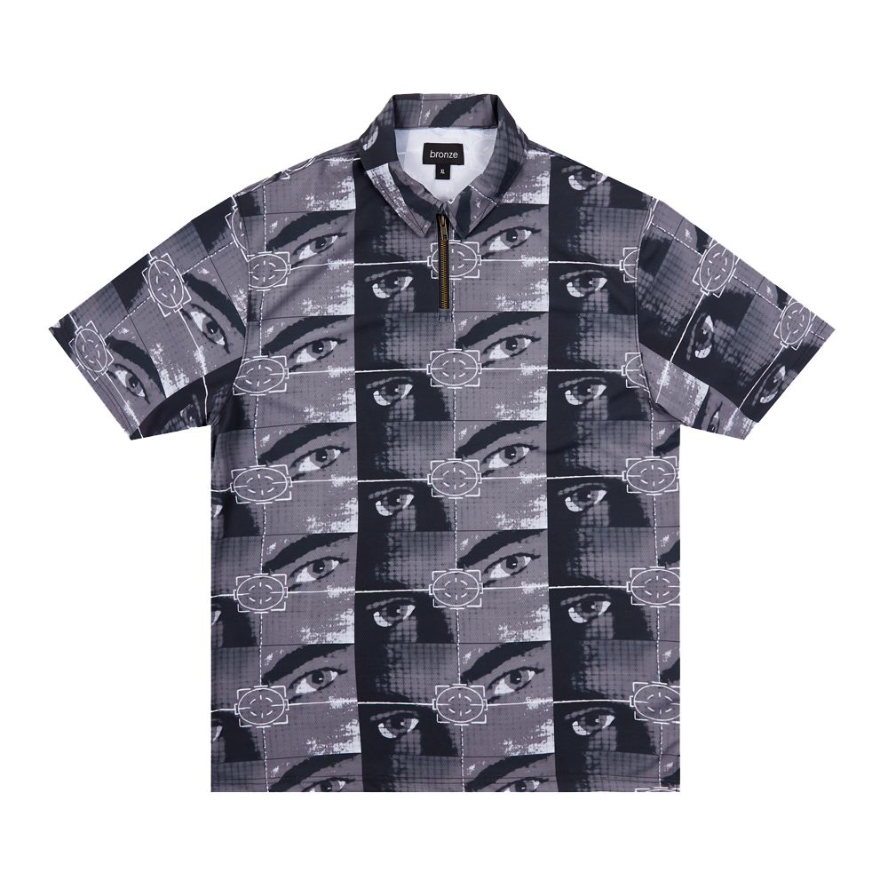 FACES ZIP POLO GREYSCALE
