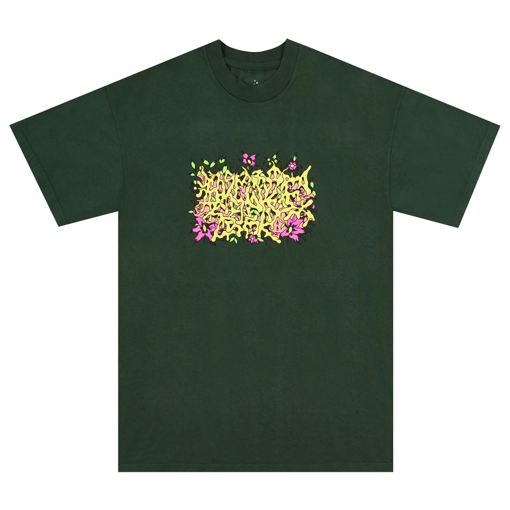 FLORAL BURNER TEE FOREST GREEN