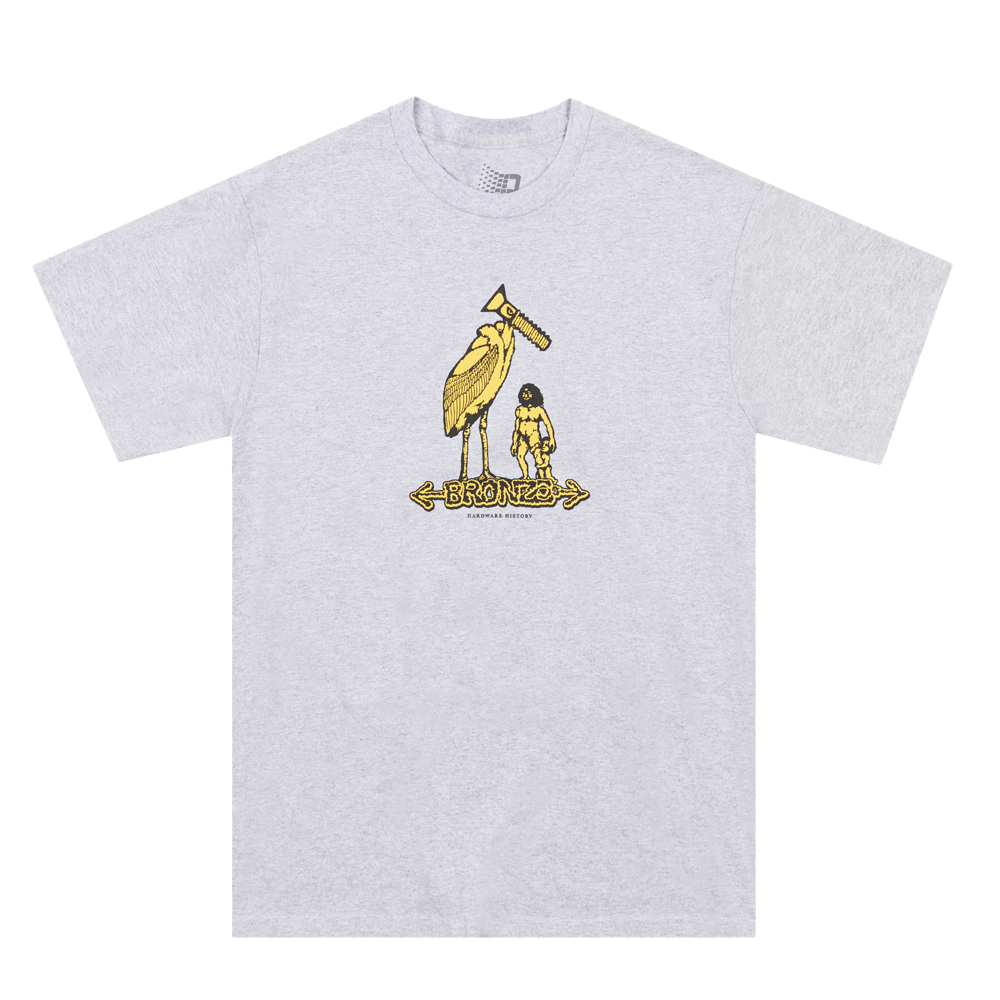 HARDWARE HISTORY TEE HEATHER GREY