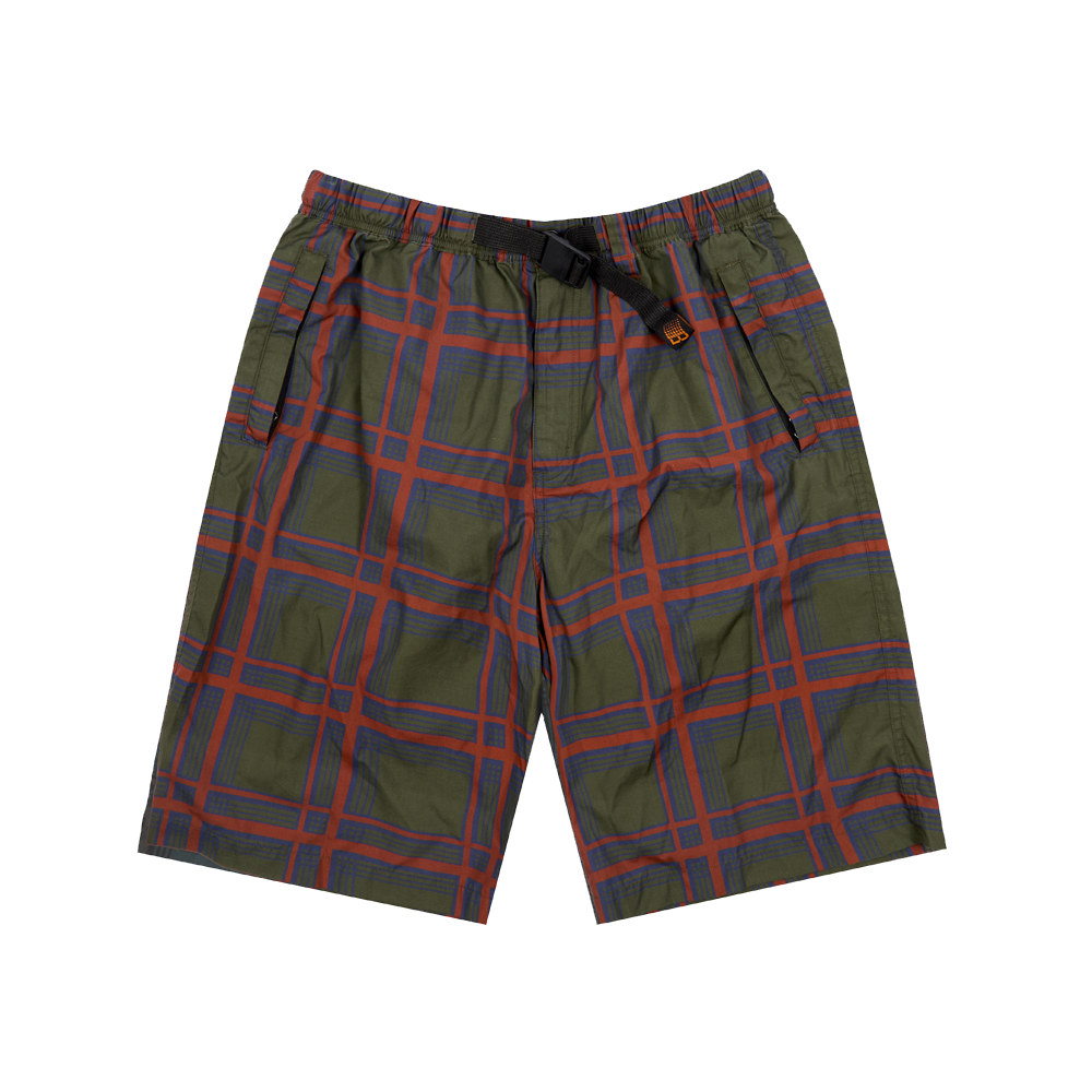 PLAID SHORT DARK GREEN