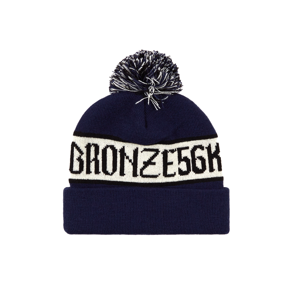 POOF BALL BEANIE NAVY