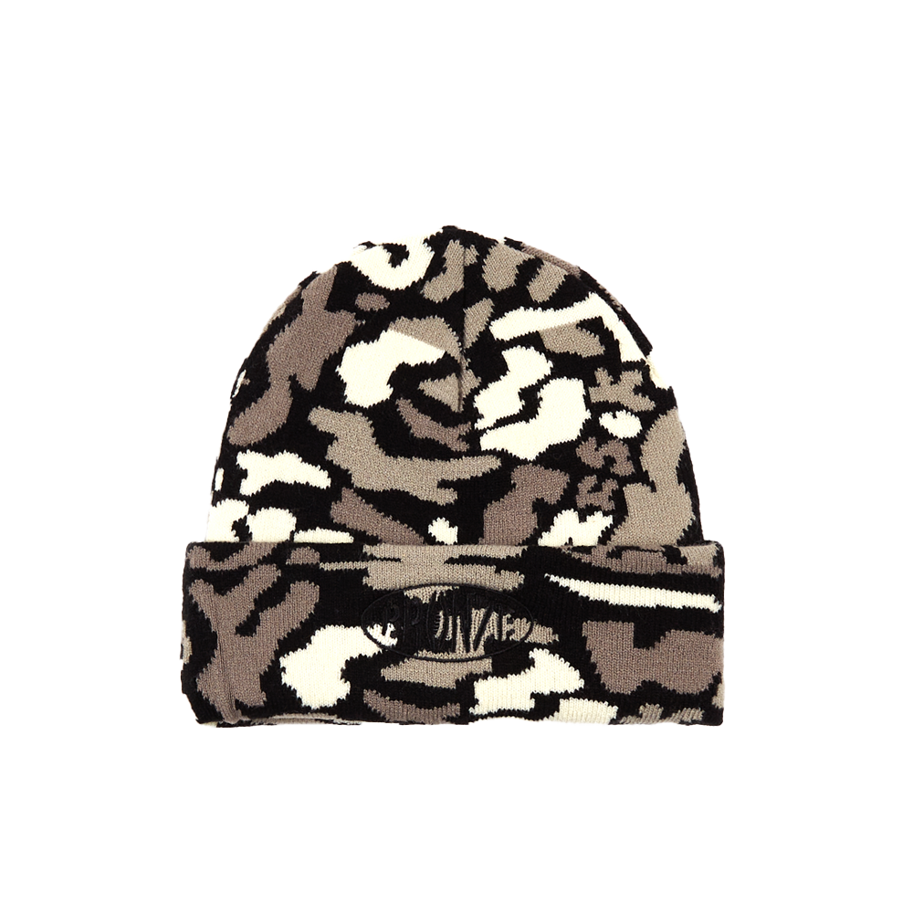 CAMO FLEECE BEANIE SNOW