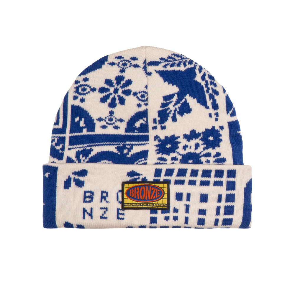 AZULEJO BEANIE WHITE/BLUE