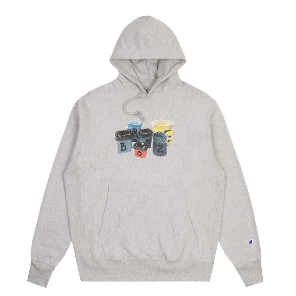 TRASH HOODY HEATHER GREY