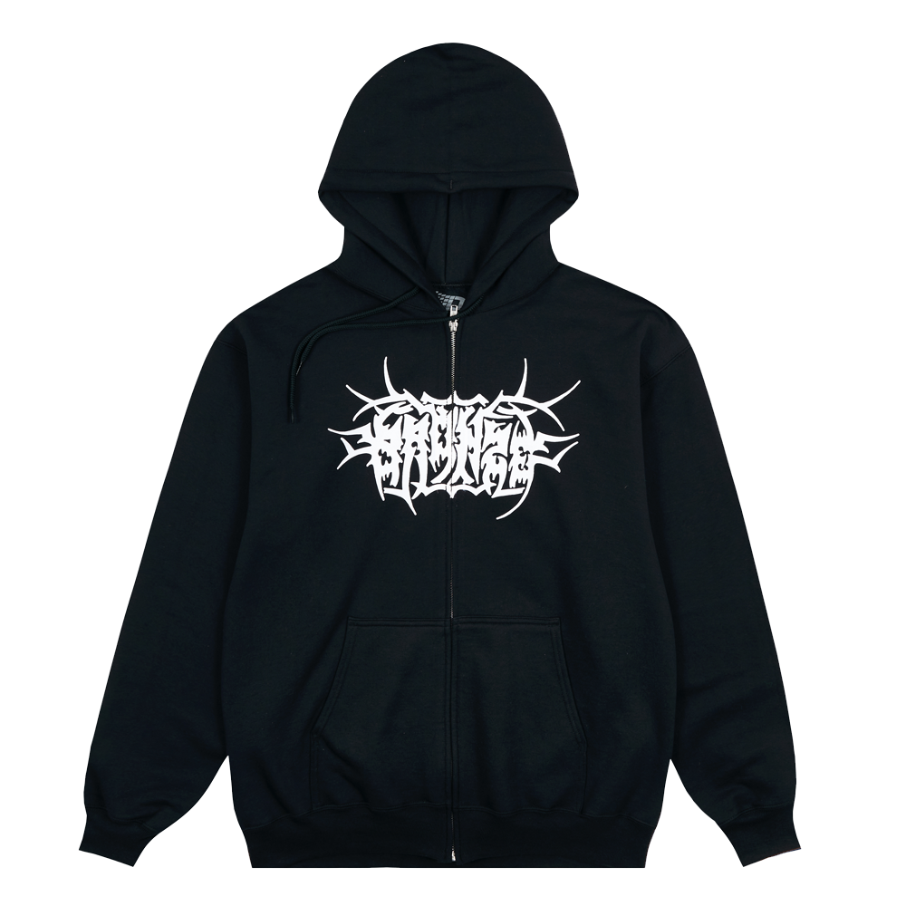 TRIBAL ZIP HOODY BLACK
