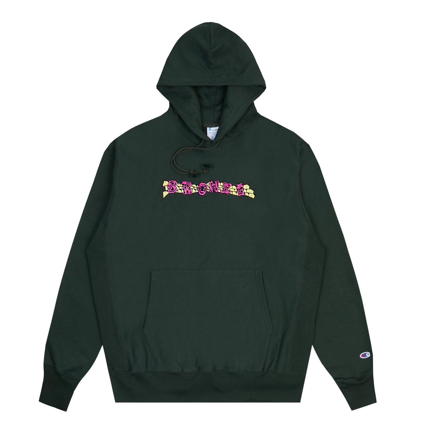 SKULLZ HOODY DARK GREEN
