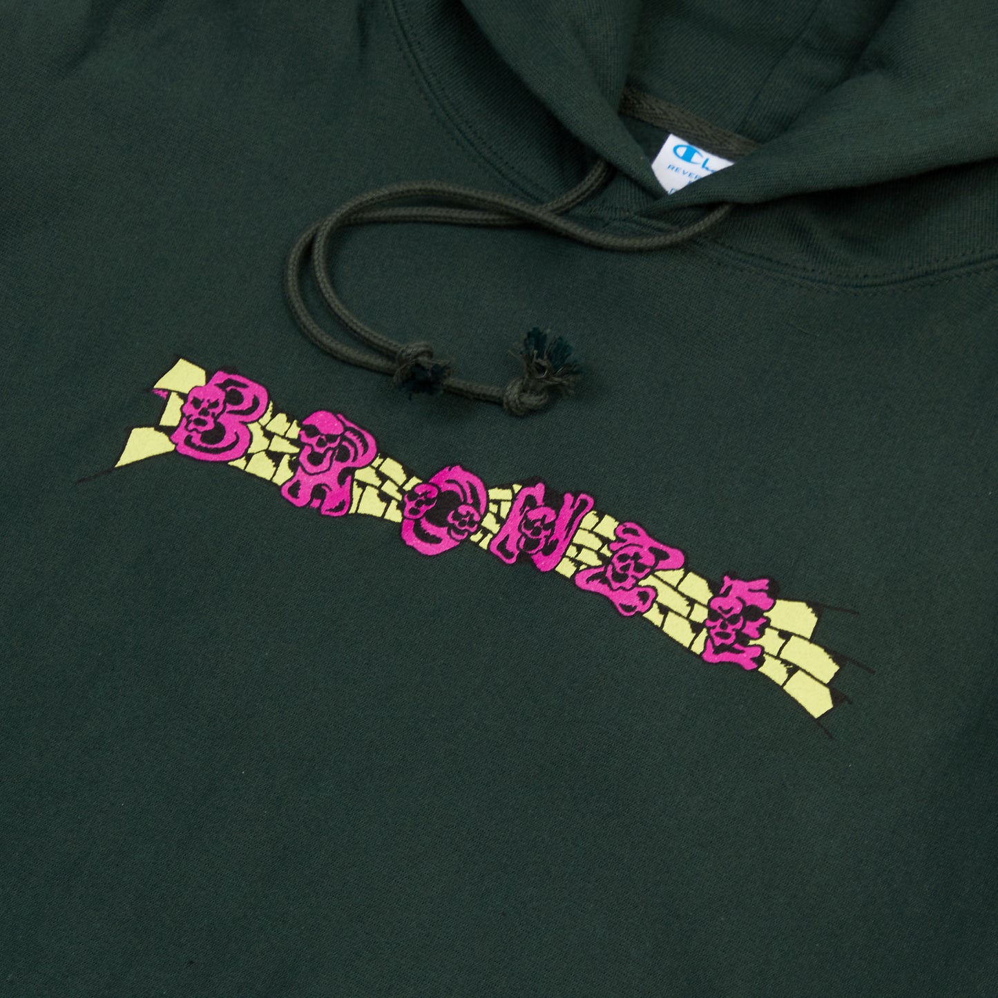SKULLZ HOODY DARK GREEN