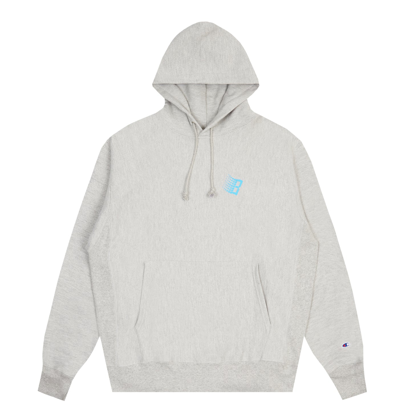 3D B LOGO HOODY HEATHER GREY