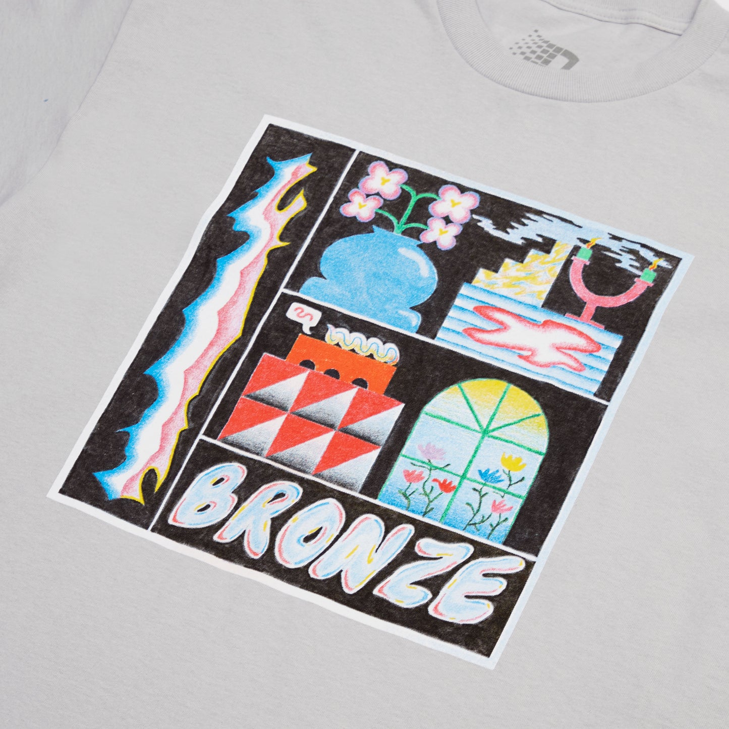 FLOWER POT TEE SILVER