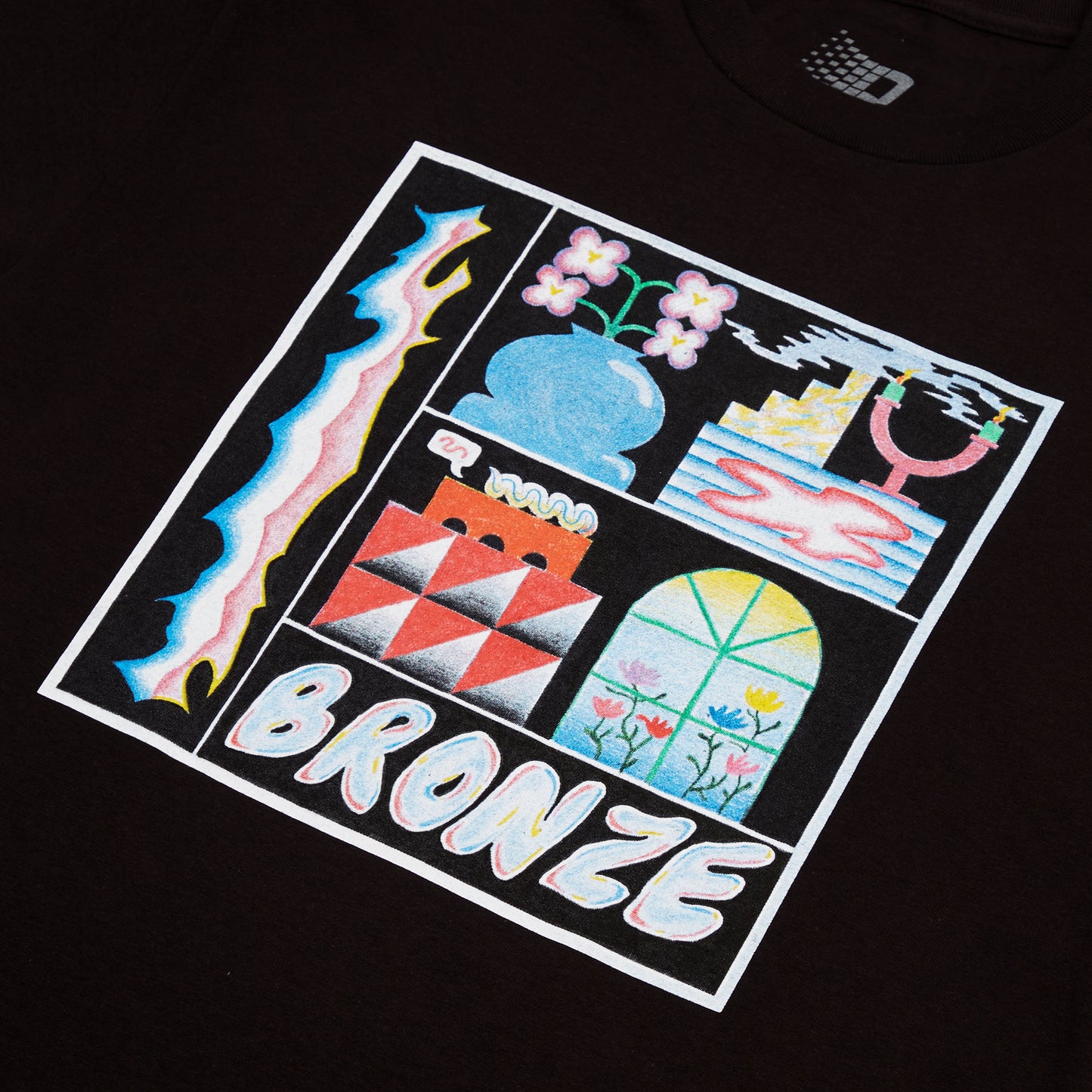 FLOWER POT TEE BLACK
