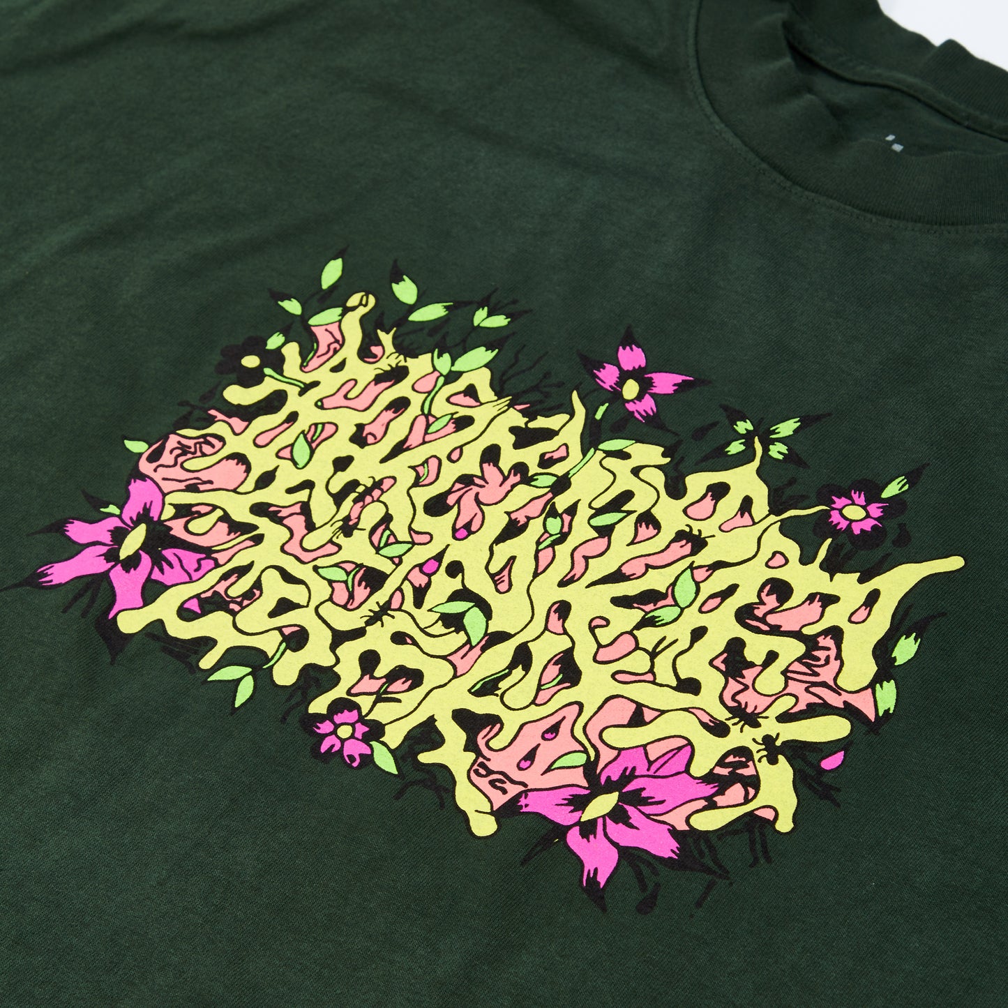 FLORAL BURNER TEE FOREST GREEN