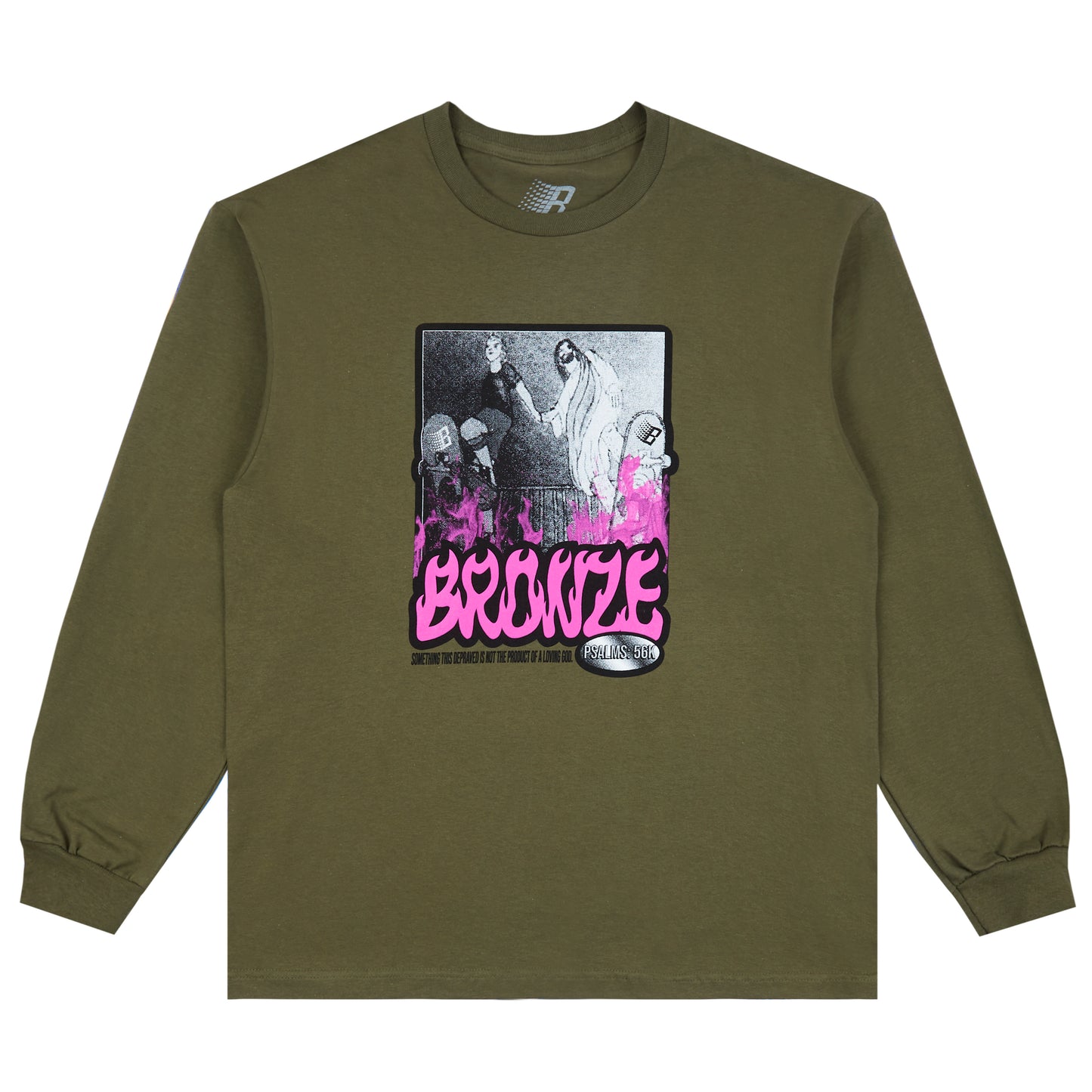 PSALMS 56K LS TEE MILITARY GREEN