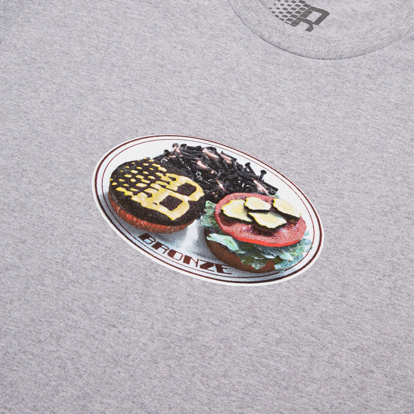 PLATE TEE HEATHER GREY