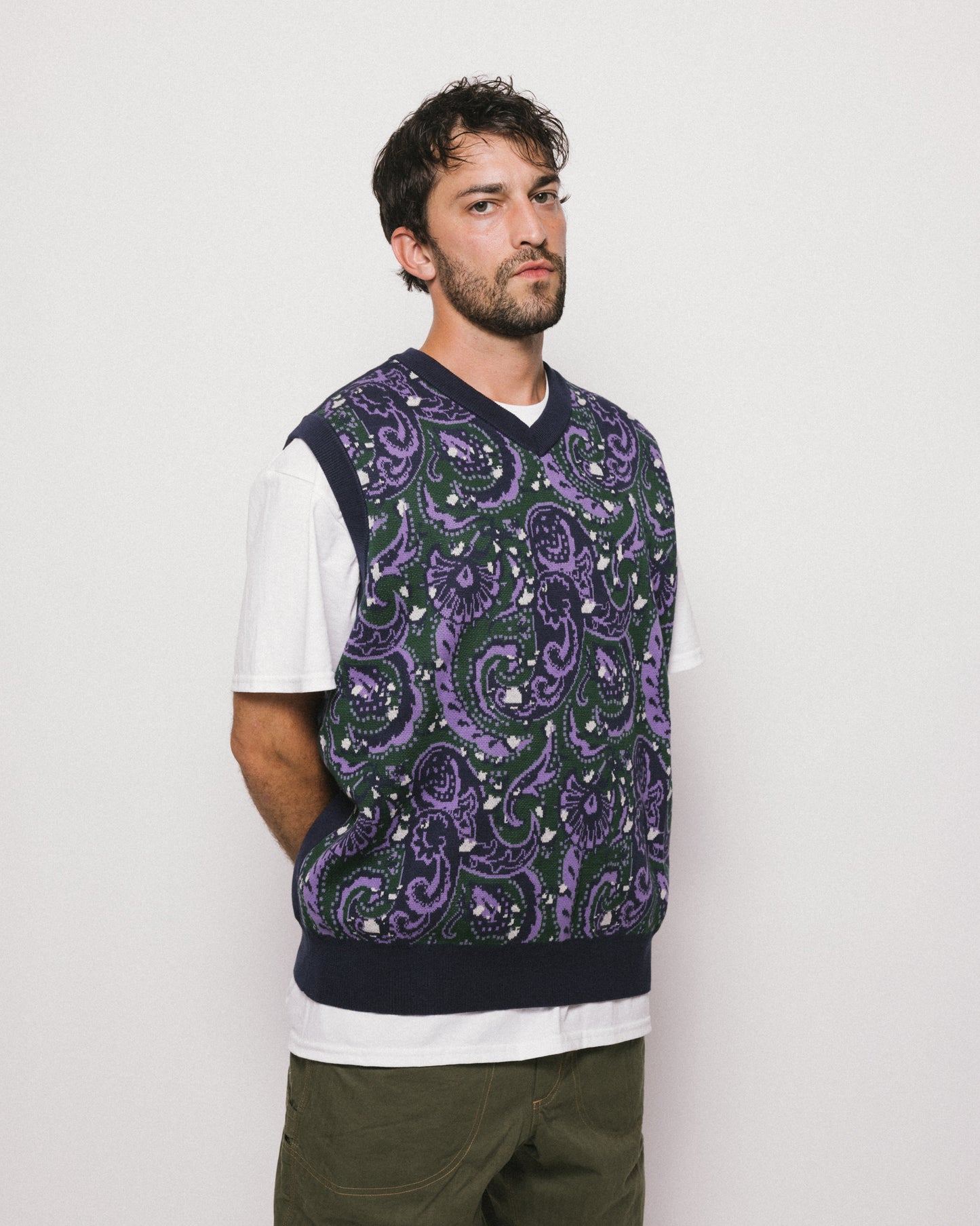 PAISLEY VEST PURPLE