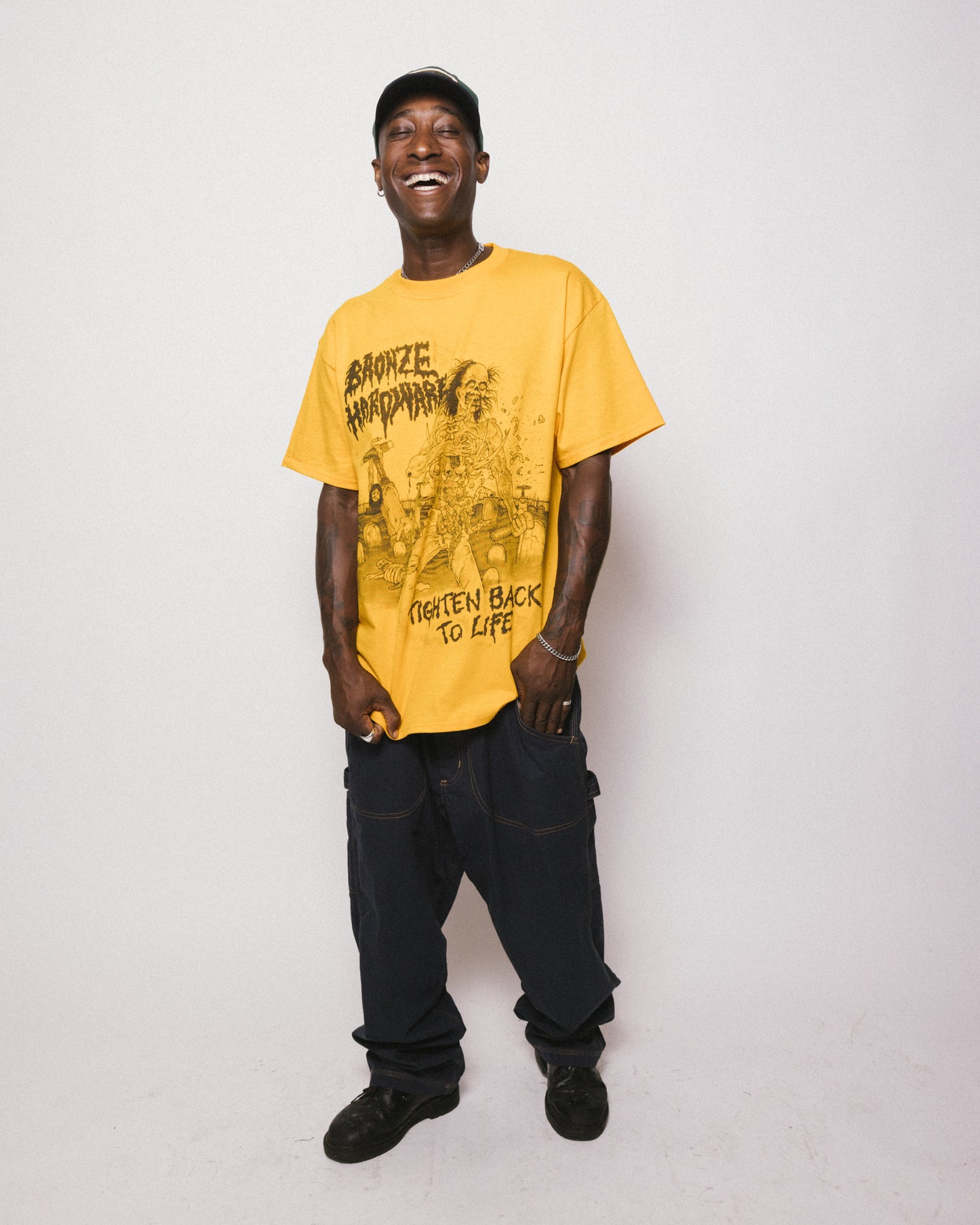 TIGHTEN BACK TO LIFE TEE GOLD