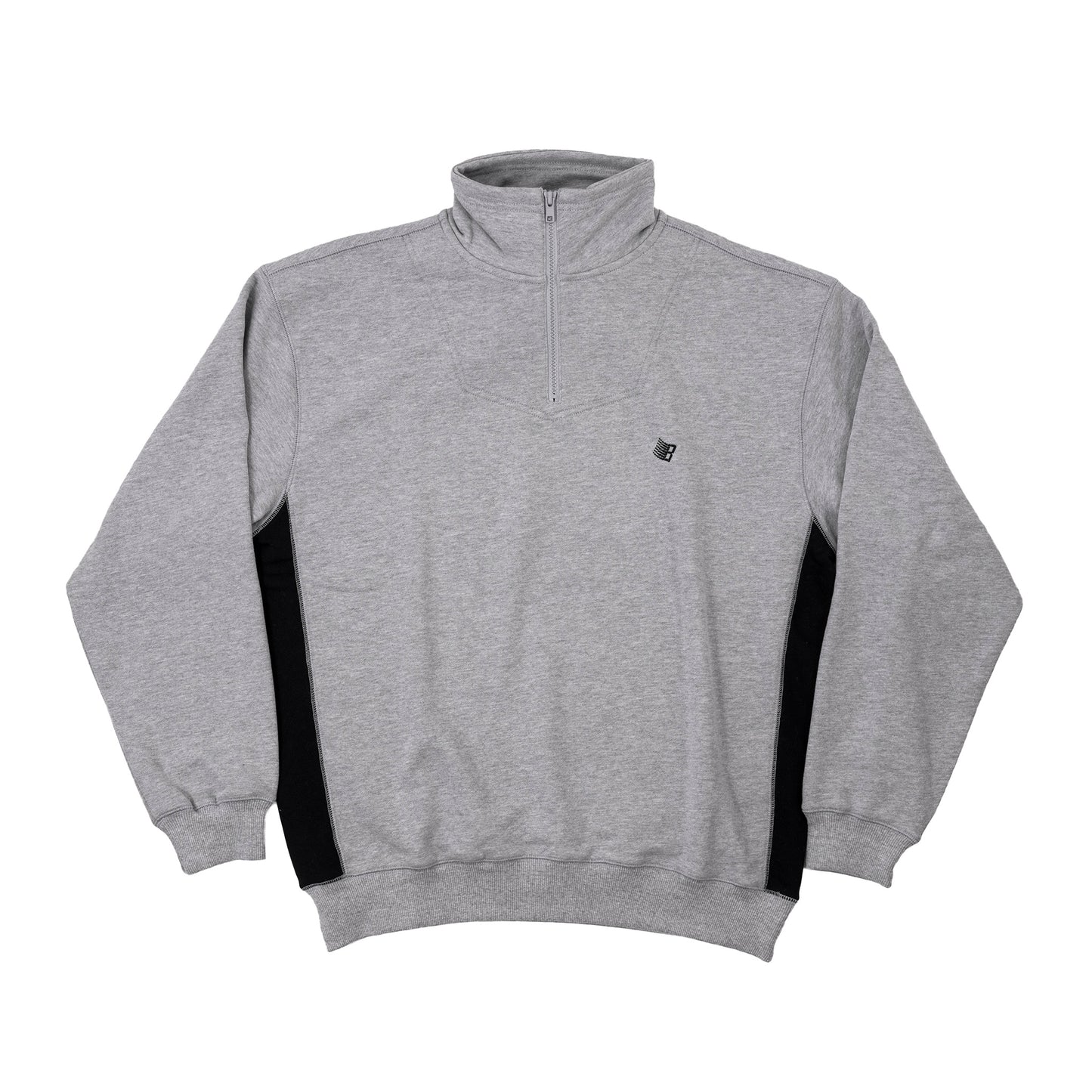 MICRODOSE 1/4 ZIP HEATHER GREY/BLACK