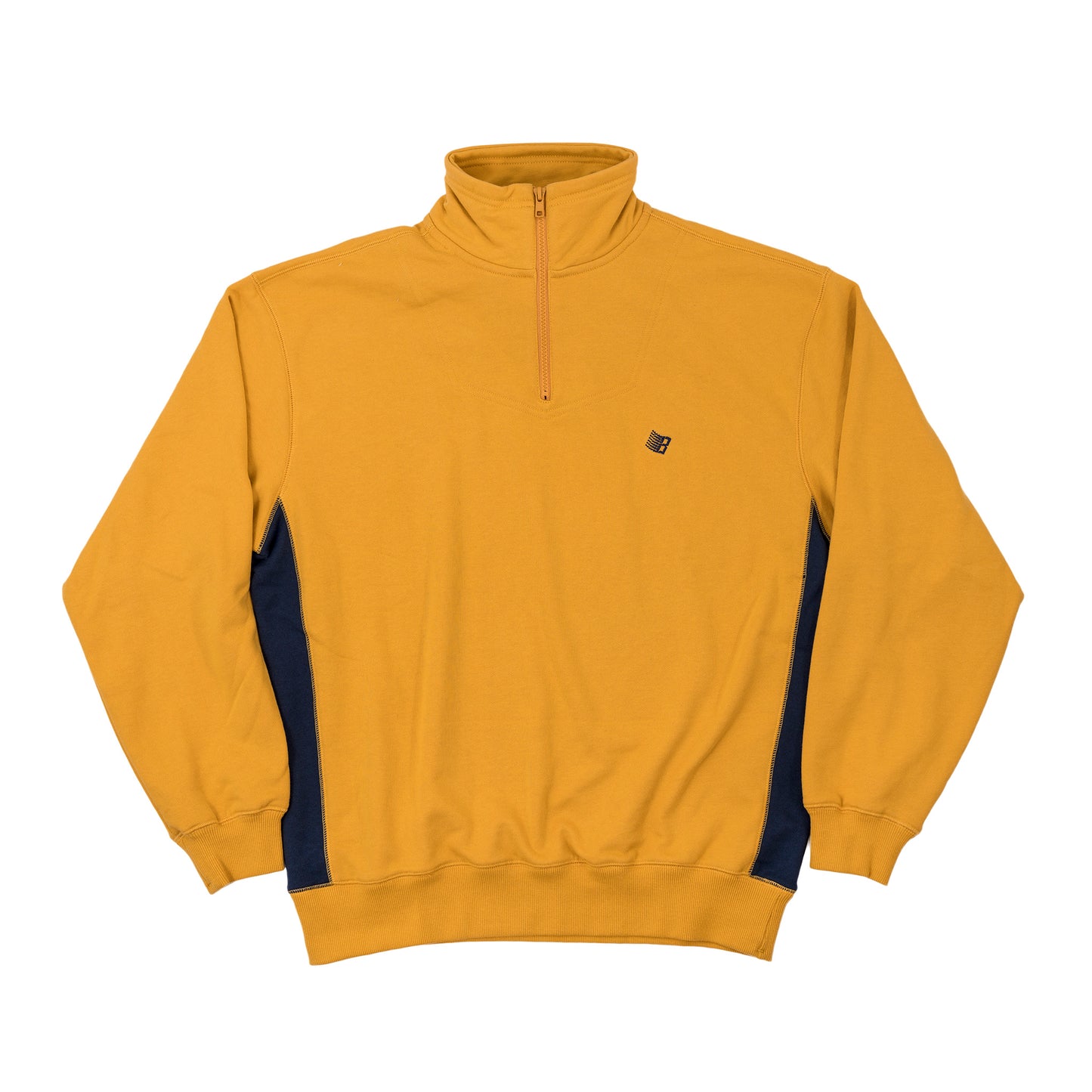 MICRODOSE 1/4 ZIP MUSTARD/NAVY