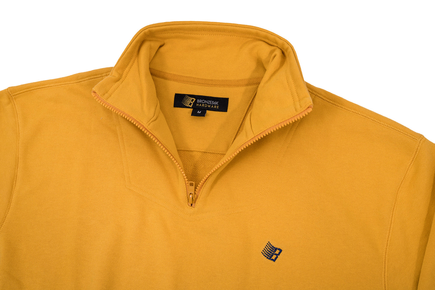 MICRODOSE 1/4 ZIP MUSTARD/NAVY