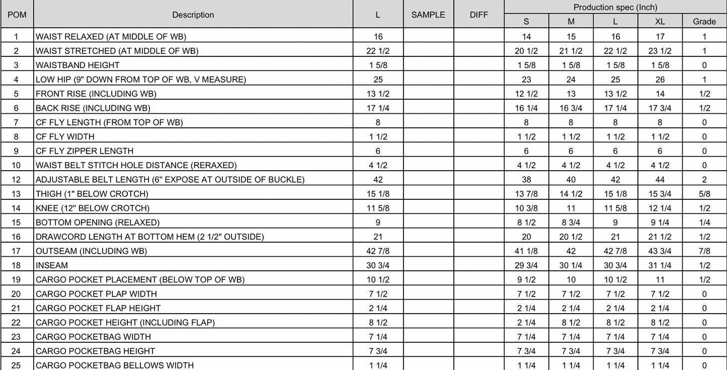 HARD WEAR CARGO PANTS BLACK