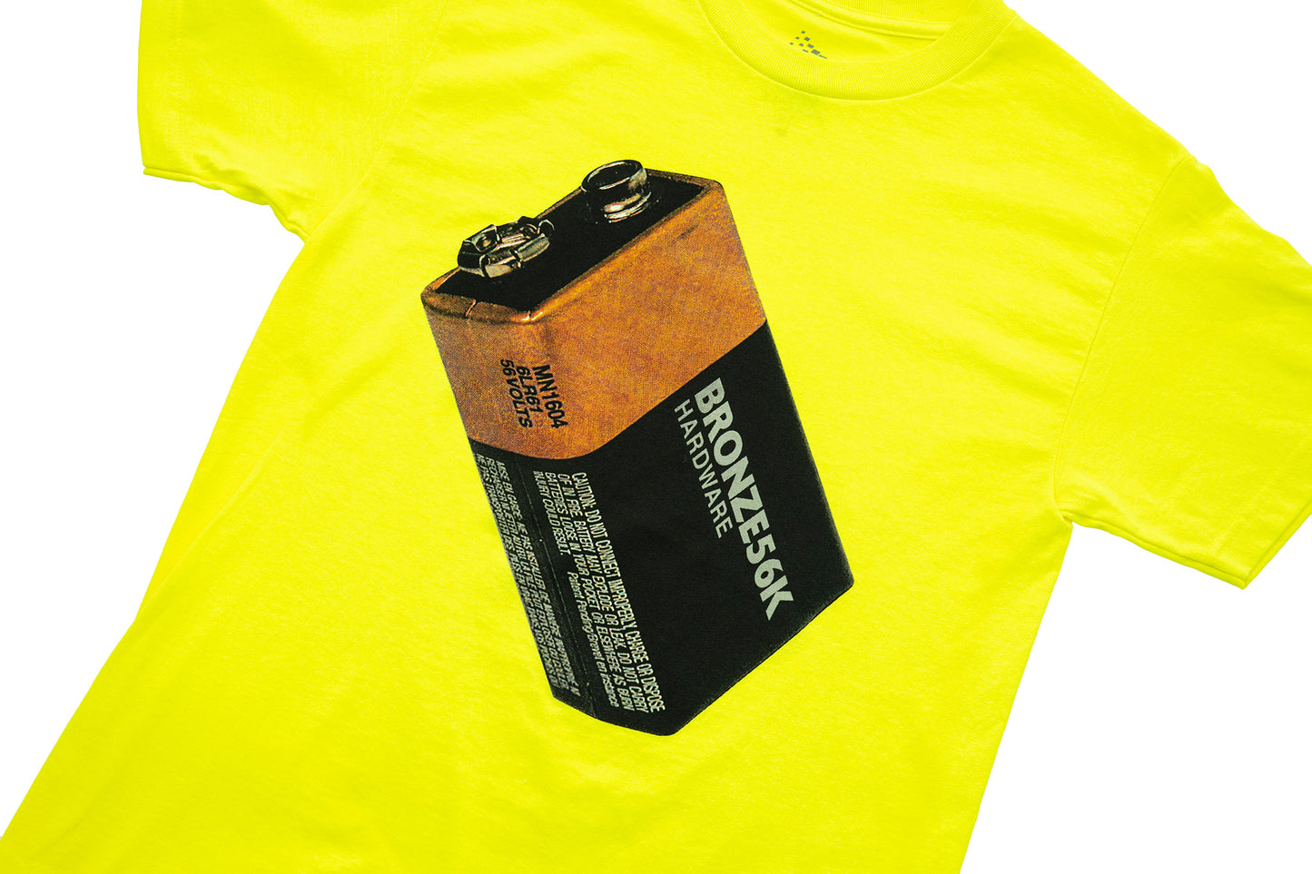 BATTERY TEE SAFETY GREEN