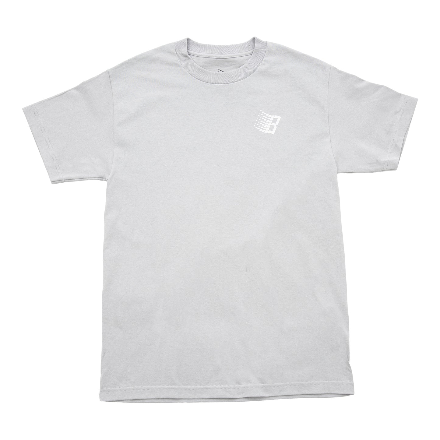 B LOGO DIGI TEE SILVER
