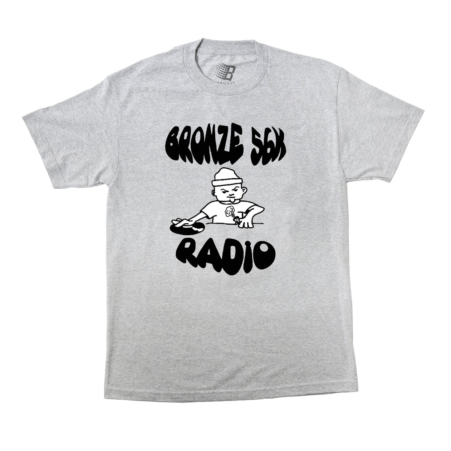 BRONZE RADIO TEE HEATHER GREY