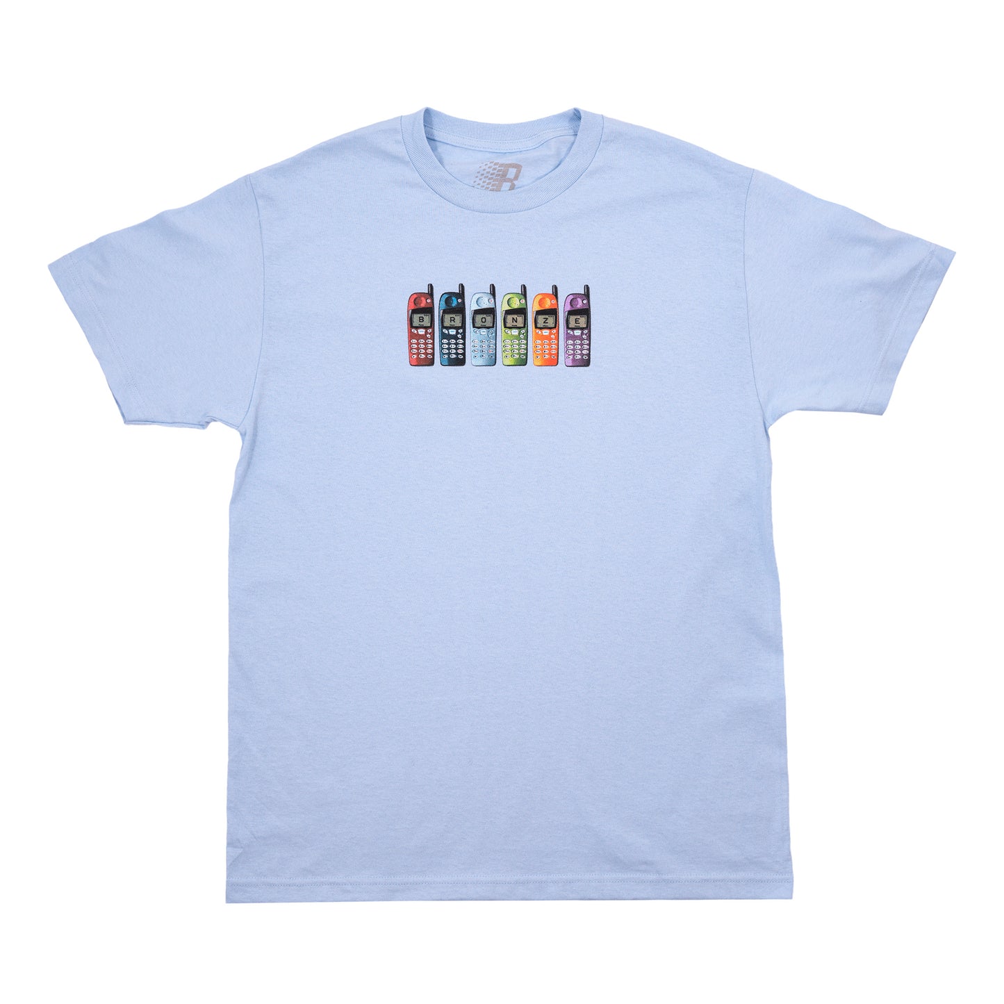 BURNER PHONE TEE POWDER BLUE