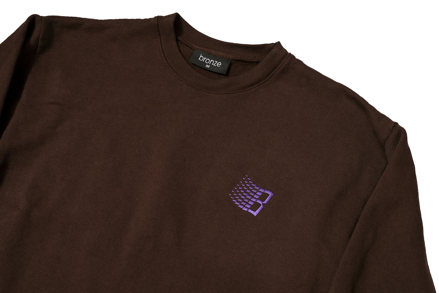 EMBROIDERED B LOGO CREWNECK CHOCOLATE