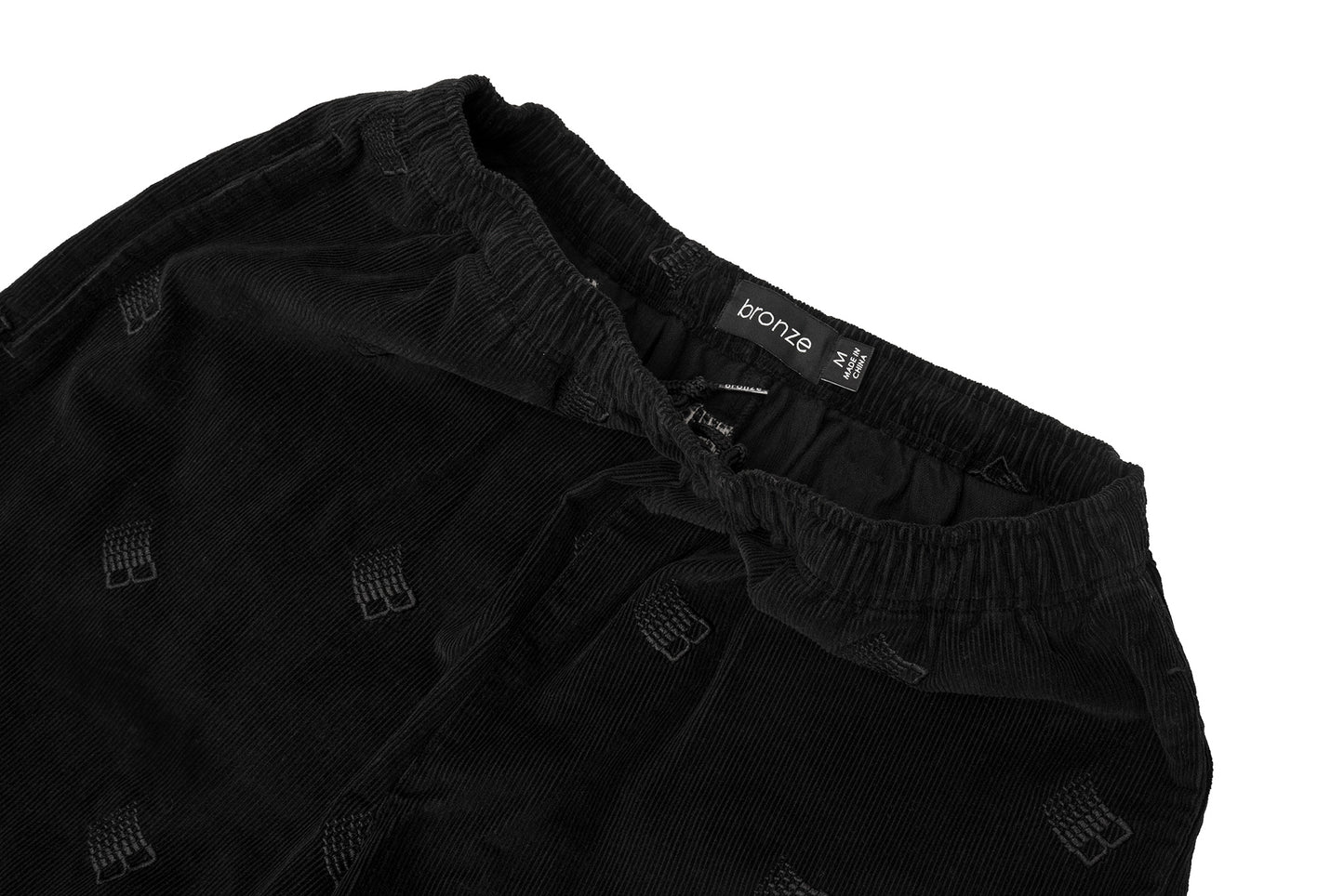 EMBROIDERED SYNCH CORDS BLACK