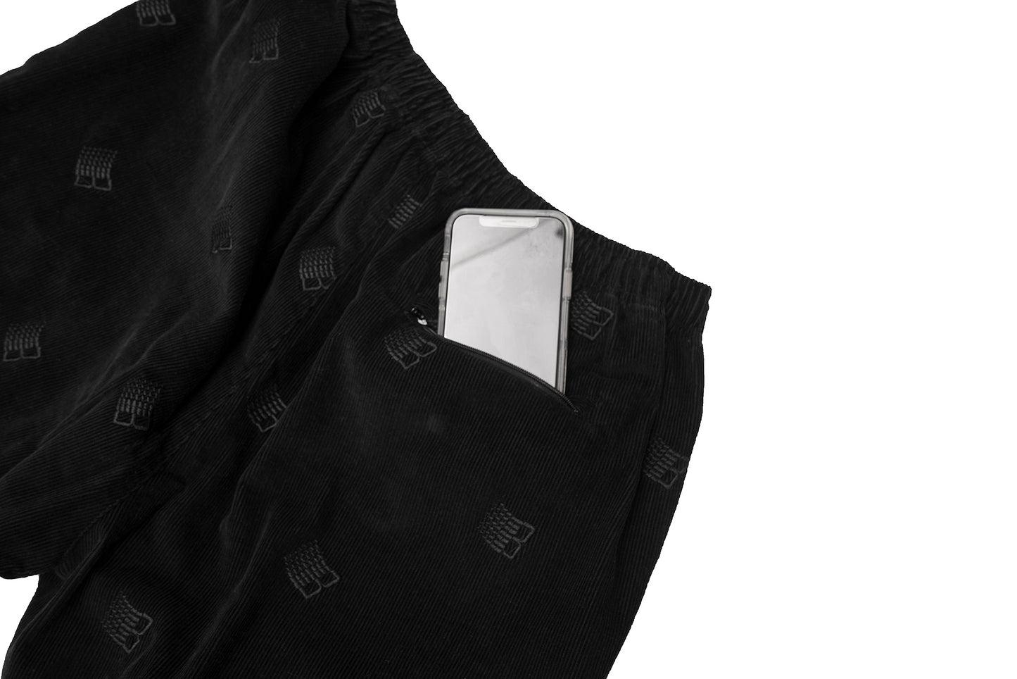 EMBROIDERED SYNCH CORDS BLACK
