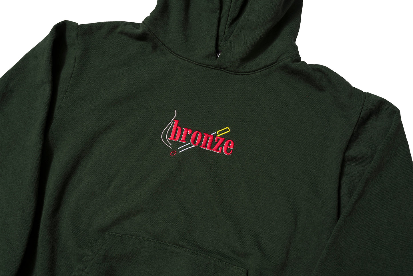 EMBROIDERED SMOKE HOODY GREEN