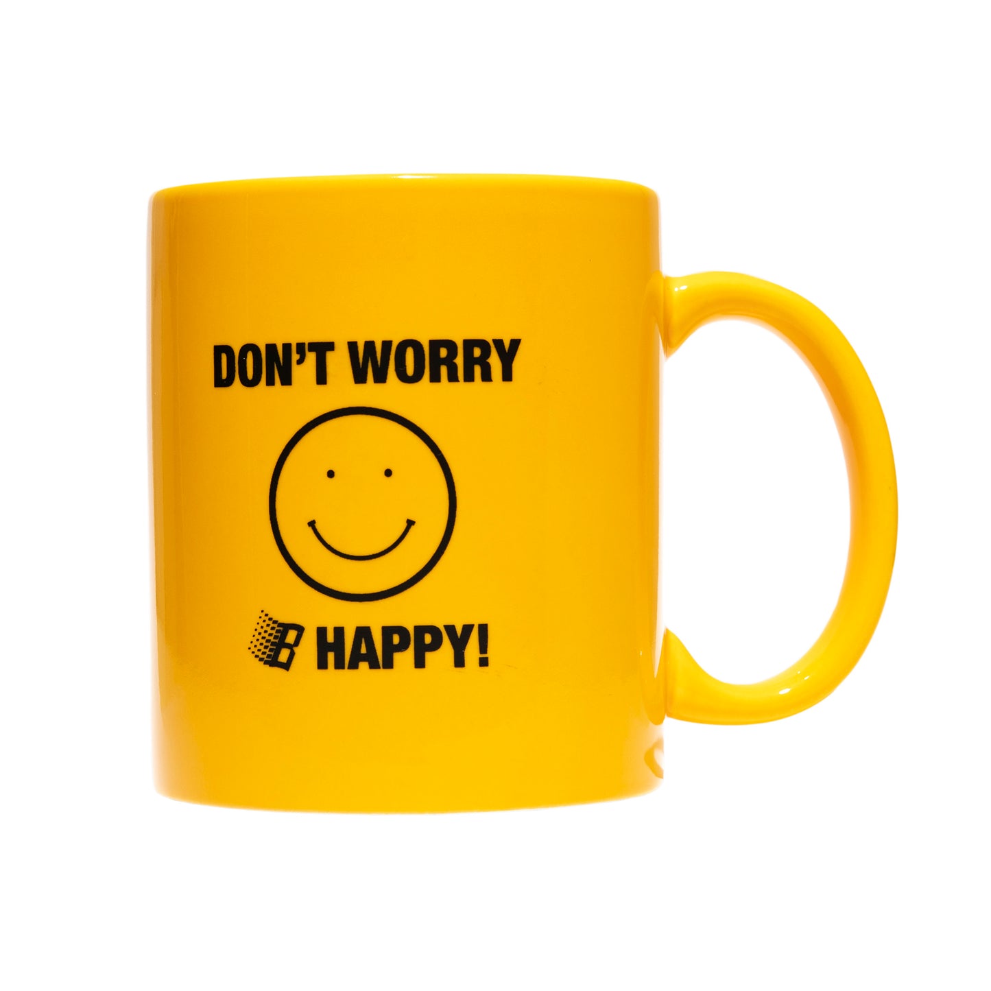 DONT WORRY BE HAPPY MUG YELLOW