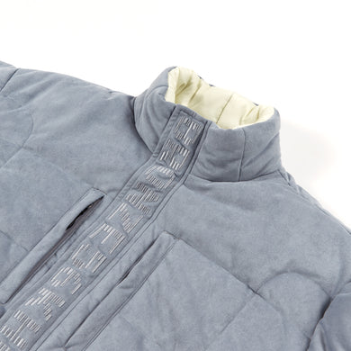 FAUX SUEDE PUFFER JACKET GREY – BRONZE56K