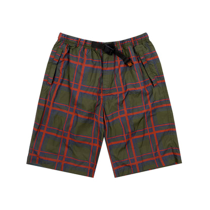 PLAID SHORT DARK GREEN