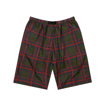 PLAID SHORT DARK GREEN