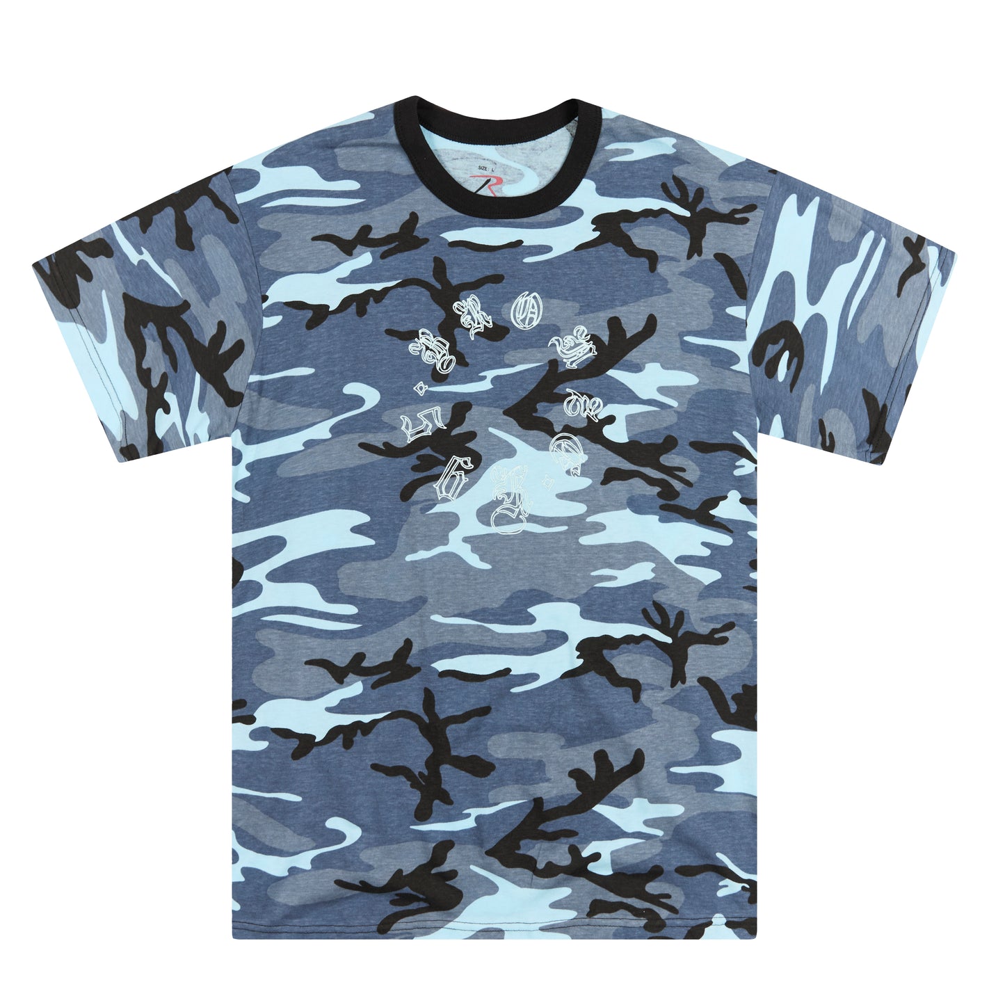 OLD E SPIRAL TEE BLUE CAMO