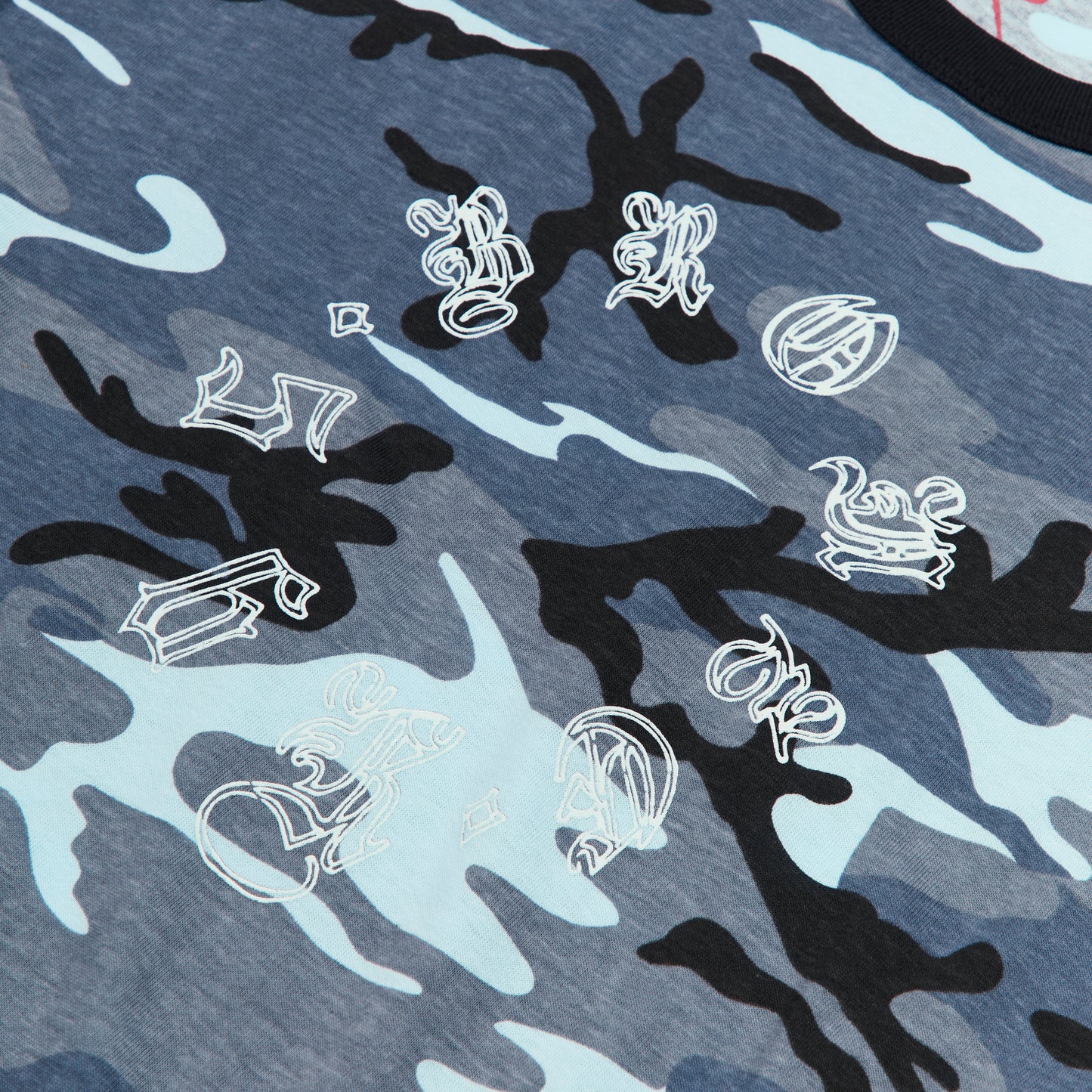 OLD E SPIRAL TEE BLUE CAMO