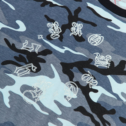 OLD E SPIRAL TEE BLUE CAMO